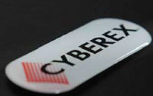 The name plate printed with CYBEREX from Marketing system Inc