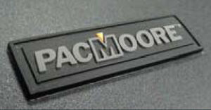 The molded rubber nameplate of PacMoore 