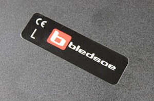 Bledsoe 2mil polyester nameplate printed by Marking Systems.