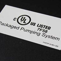 Example UL product label printed by label printing services at Marking Systems.