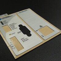 Example metallic overlay from overlay label printing at Marking Systems.