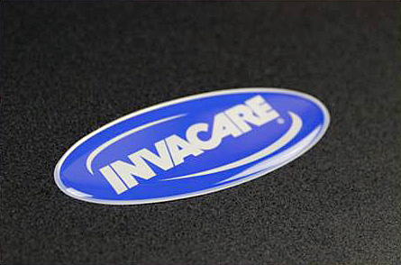 Invacare® poly dome nameplate printed at Marking Systems.