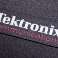Tektronix® Communications screen printed nameplate from Marking Systems.