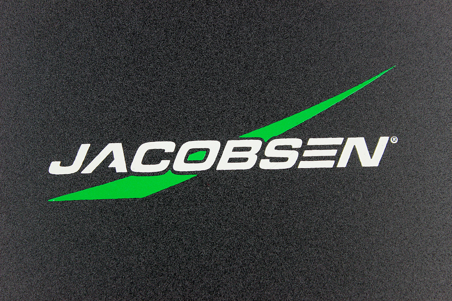 Example thermal die-cut nameplate for Jacobsen from Marking Systems.