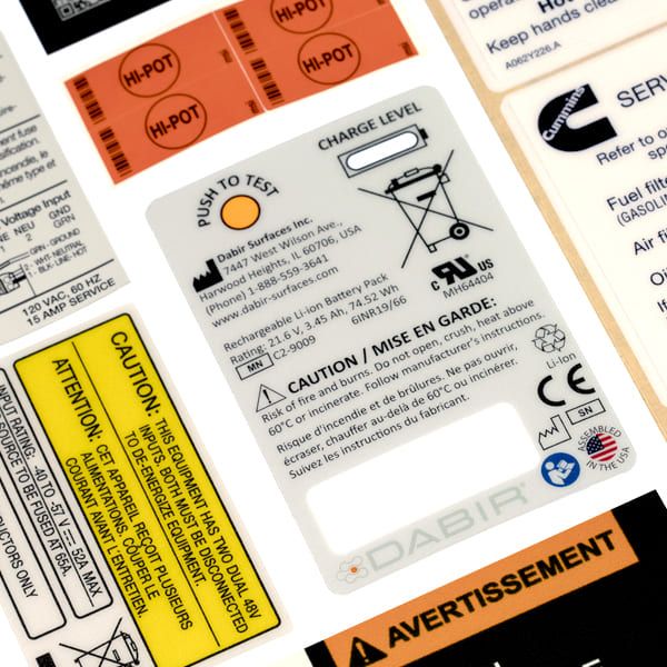 Polyester information labels manufacture by Marking systems in Garland, TX