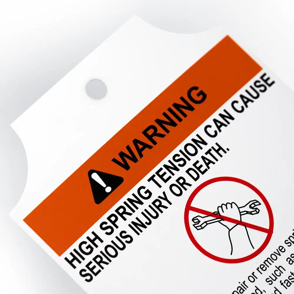 Marking Systems Inc plastic warning label